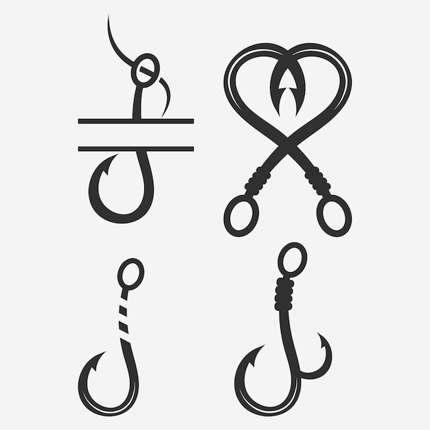 fishing hook fishing logo fishing monogram design