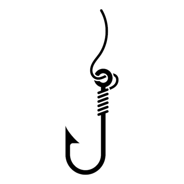 fishing hook icon isolated on white background