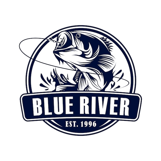 Вектор дизайна логотипа рыболовного крючка