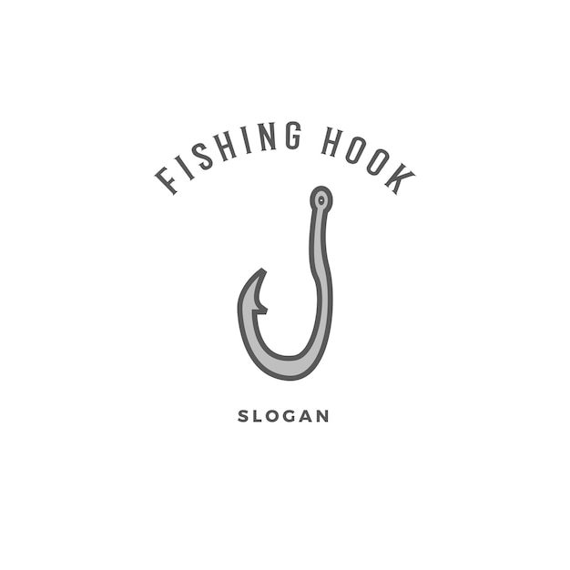 Fishing Hook Logo Vector Icon Illustration