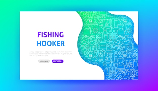 Fishing hooker landing page