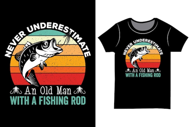 Fishing illustration graphic t shirt design. fish vector svg design.