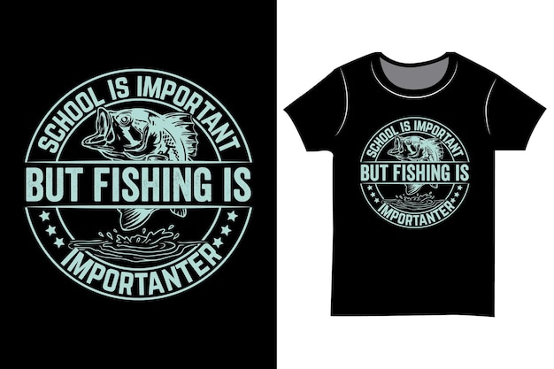 Disegno grafico della maglietta dell'illustrazione di pesca. disegno vettoriale di pesce svg.