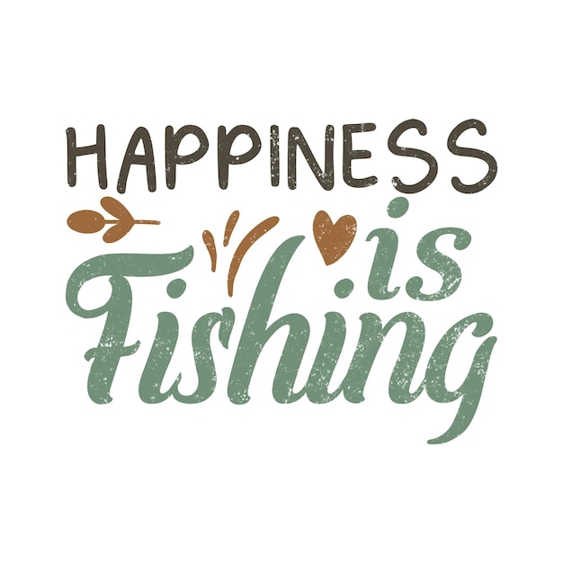 Fishing lettering design for t shirt