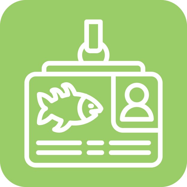 Vector fishing license icon style