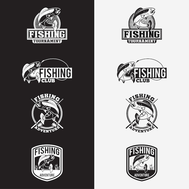 Значки с логотипом рыбалки