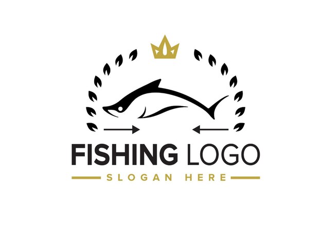 Premium Vector  Fishing logo set of vector badges stickers on catching fish