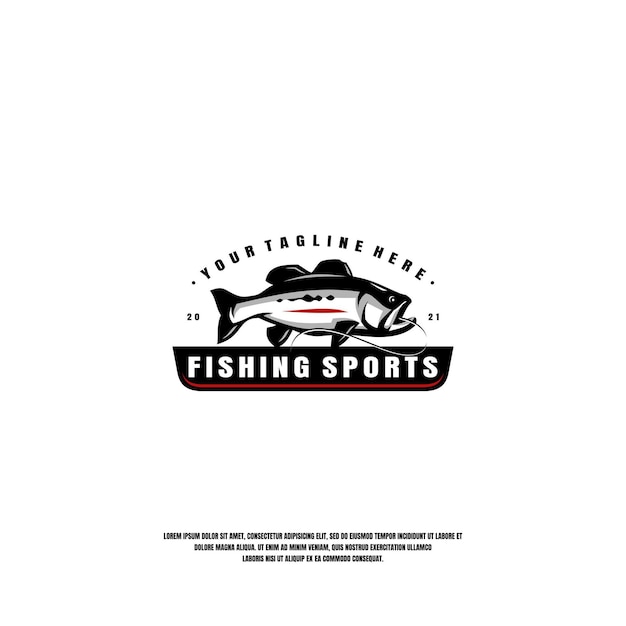 Fishing logo template