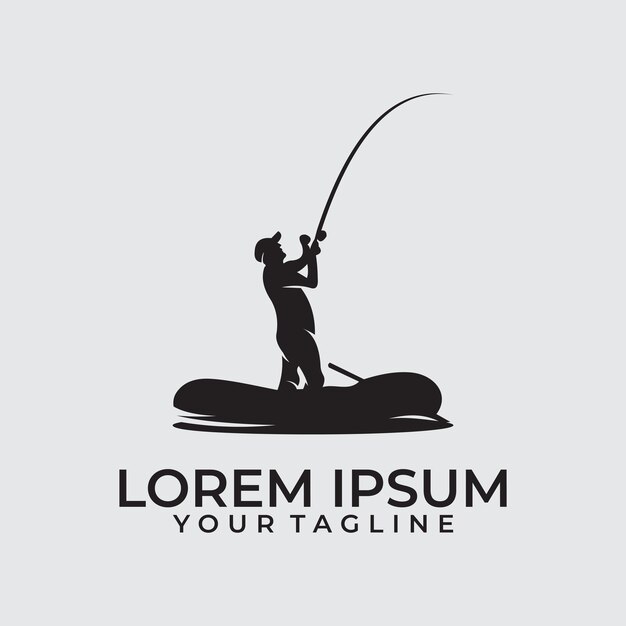 Fishing logo vector design template