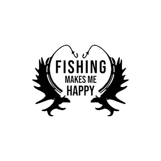 Fishing makes me happy tshirt design