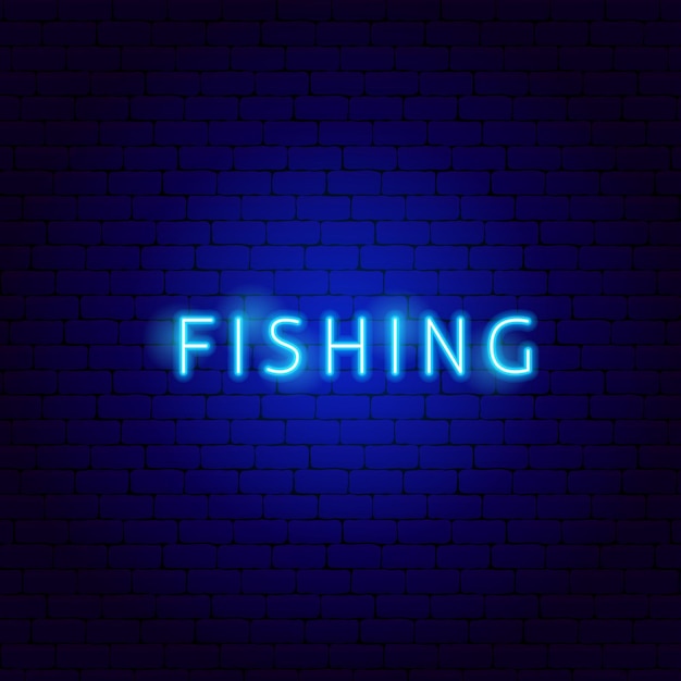 Fishing Neon Text