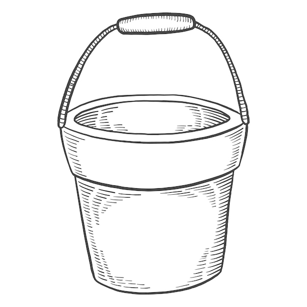 釣りプラスチック バスケット分離落書き手描きのスケッチ アウトライン スタイル