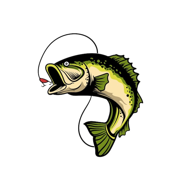 Vettore illustrazione vettoriale di pesca premium