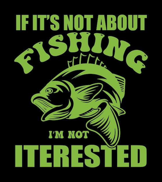 Citazioni di pesca t-shirt design vettore