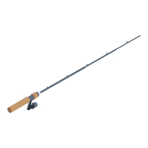 ベクトル 釣り竿装置アイコン白い背景に分離された web デザインの釣り竿装置ベクトル アイコンの等尺性