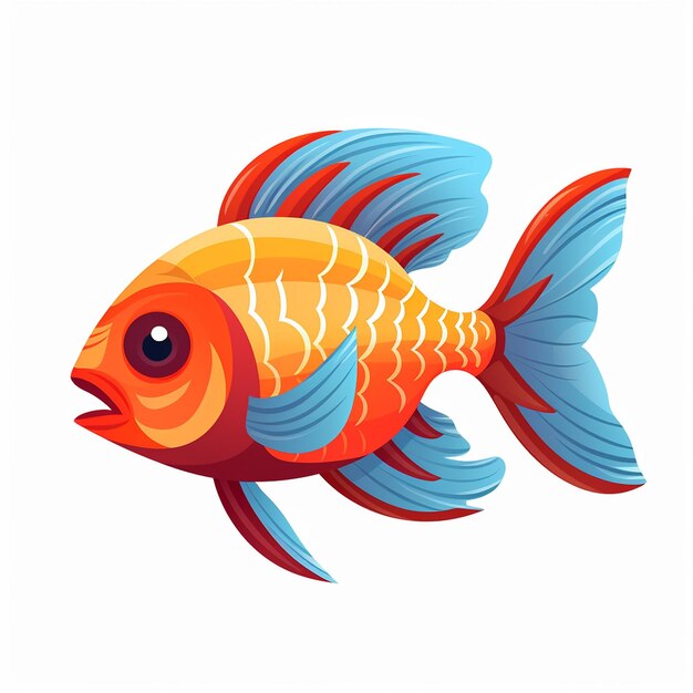 Fishing rods vector blood orange clownfish catfish vector goldfish losing color