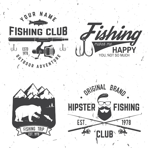 Vector fishing sport club vector illustration