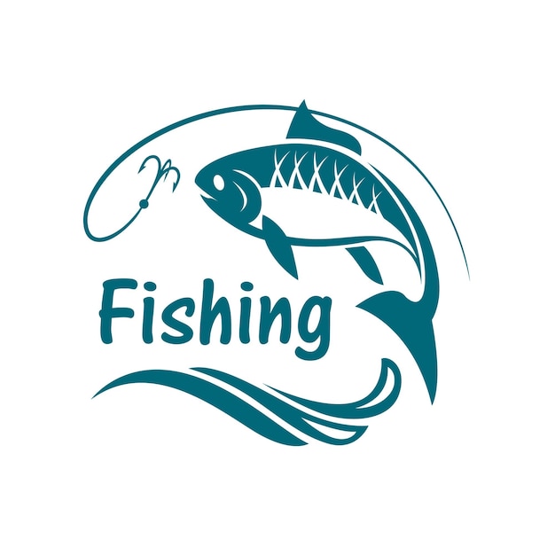 Fishing sport emblem