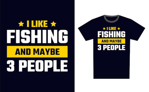 Fishing T Shirt Design Template Vector