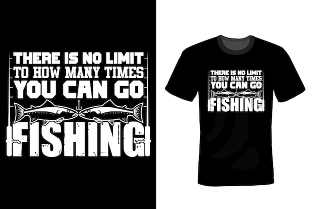 Fishing T shirt design typography vintage