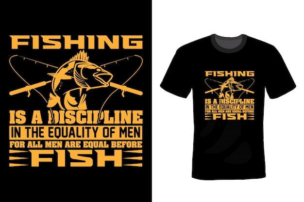 Fishing t shirt design typography vintage