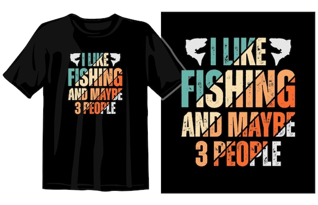 Fishing t shirt design vector vintage fishing tshirt graphic illustration Fishing vector emblem