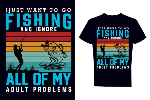 Fishing T Shirt Design vector