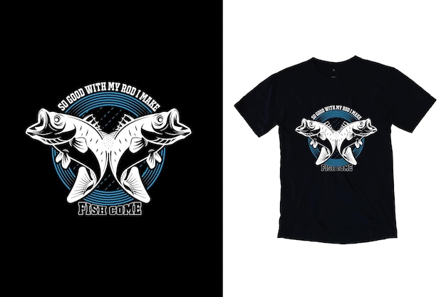 Vector fishing t shirt design vector