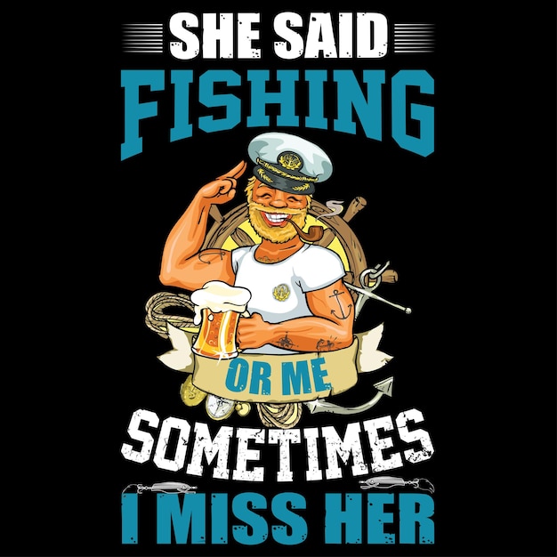 Fishing t-shirt design