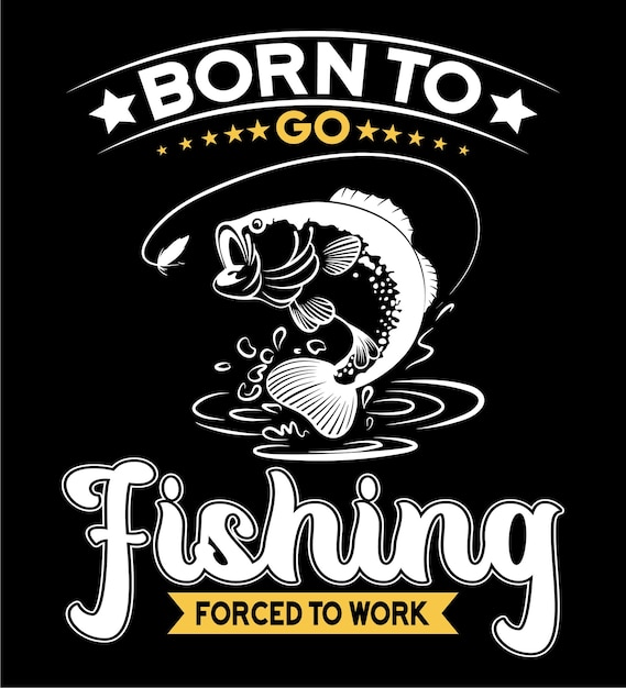 Vector fishing t shirt design