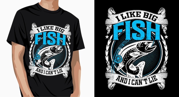 Premium Vector | Fishing t-shirt design