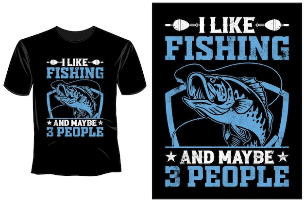 Vector fishing t shirt designs