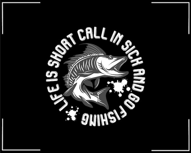 Fishing tshirt design premium