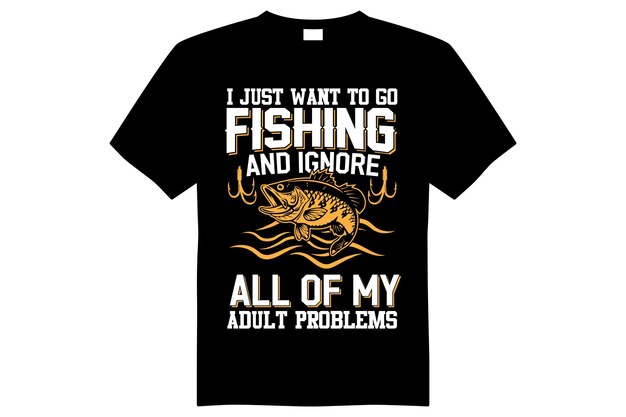 Vector fishing tshirt design vector