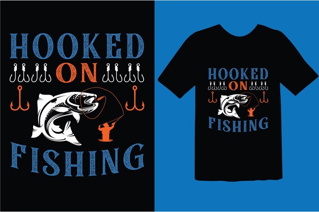 Vector fishing tshirt design