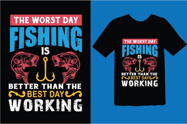 Vector fishing tshirt design