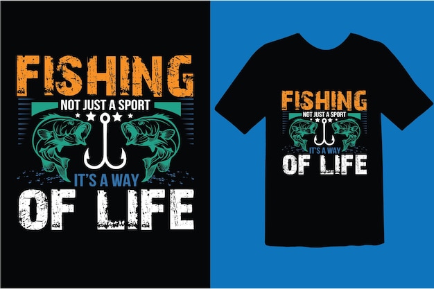 Vector fishing tshirt design