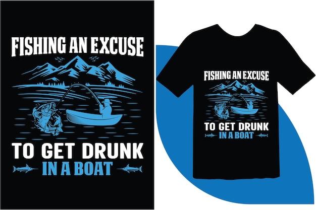 Vector fishing tshirt design