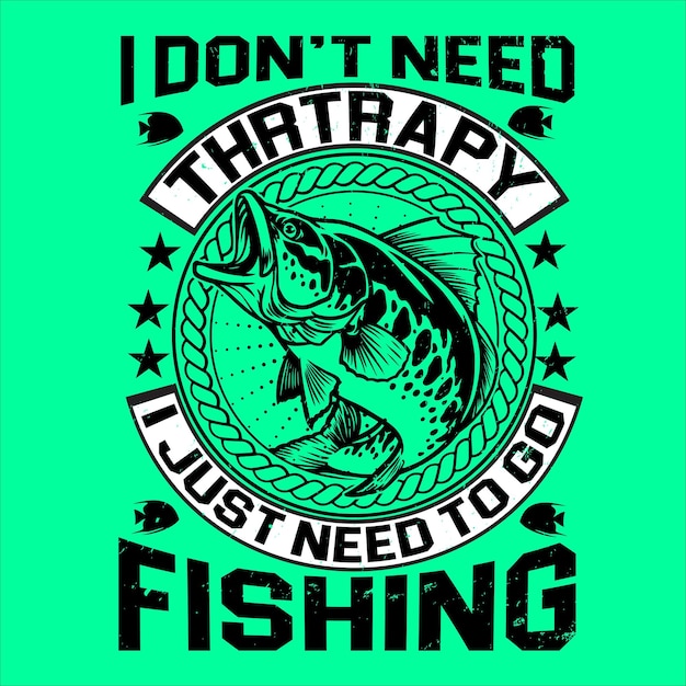 Vector fishing tshirt design