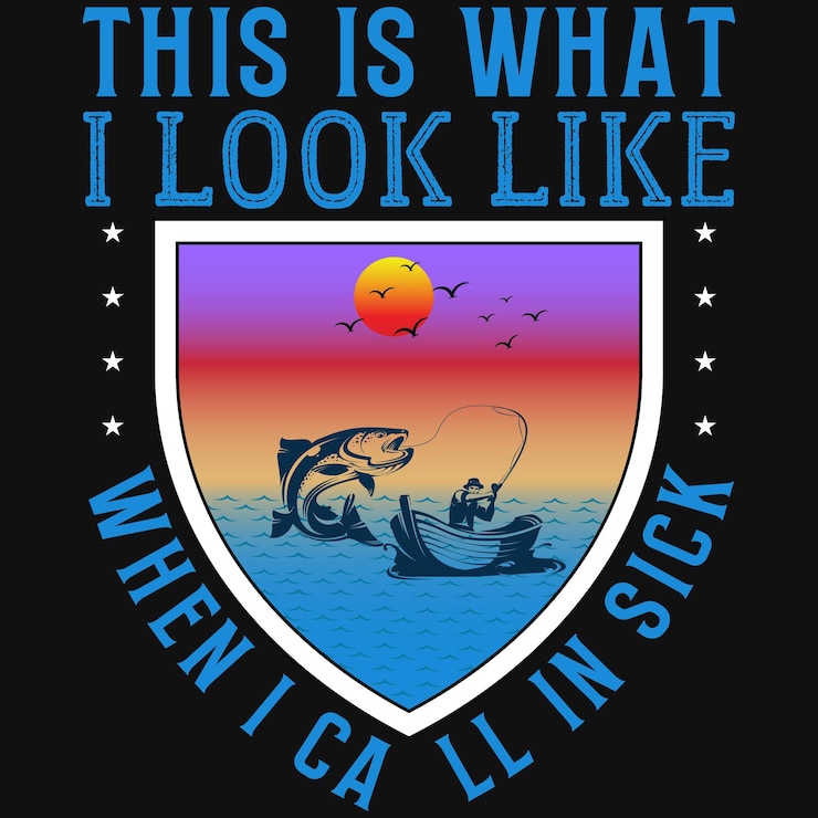 वेक्टर fishing tshirt design