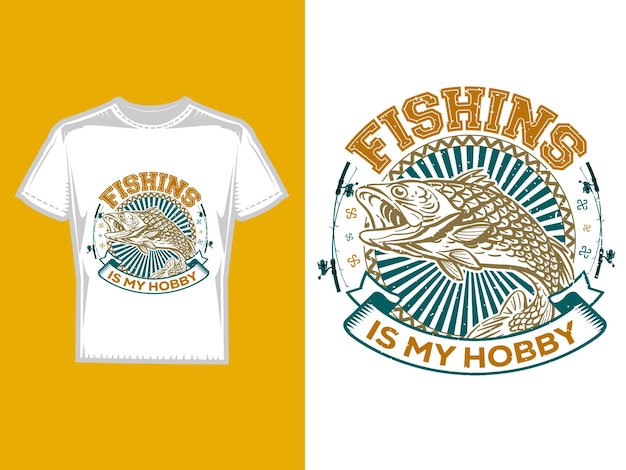 Vector fishing tshirt design