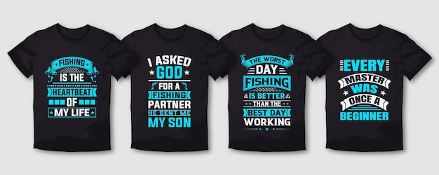 Fishing typography t shirt design  bundle