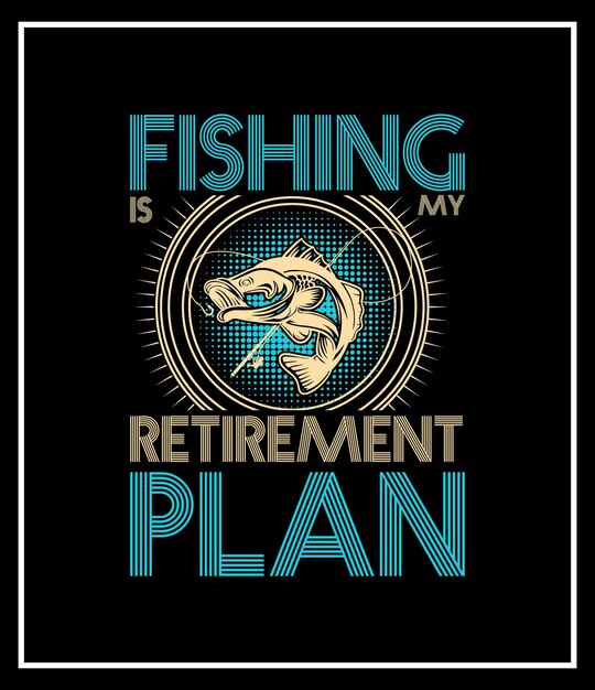 Fishing vector graphic typography design