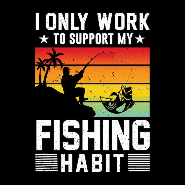 Fishing Vector T-shirt design.