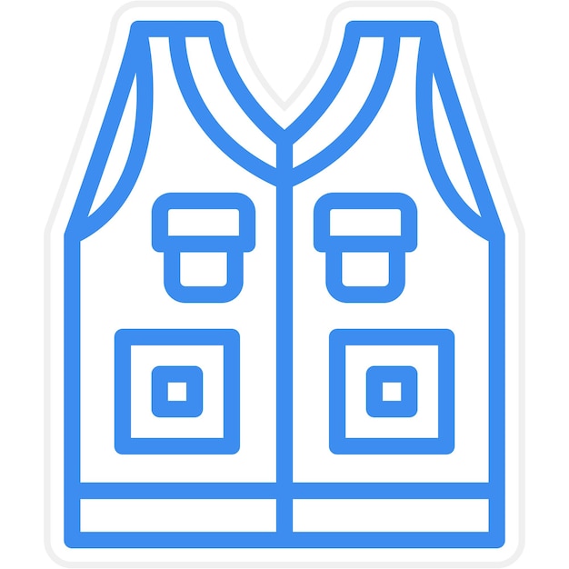 Fishing Vest Icon Style