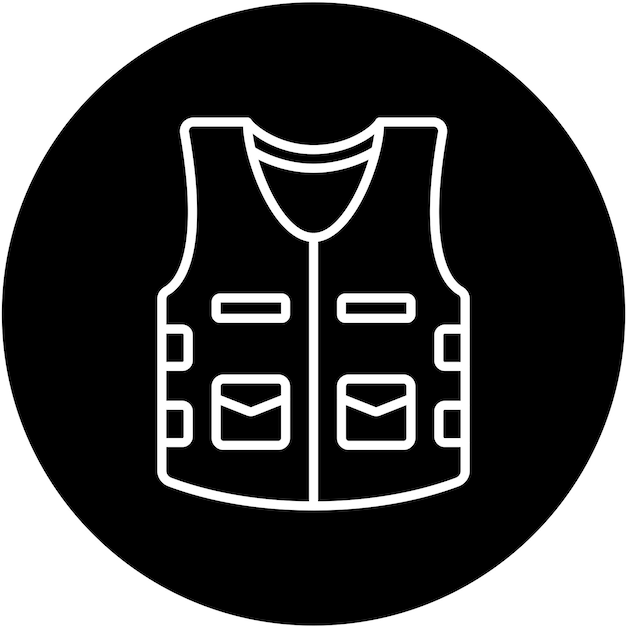 Fishing Vest Icon Style