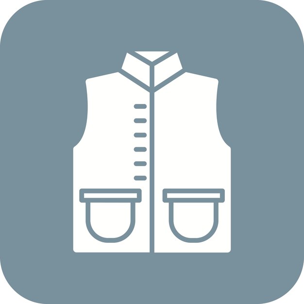 Vector fishing vest icon vector image can be used for fishing