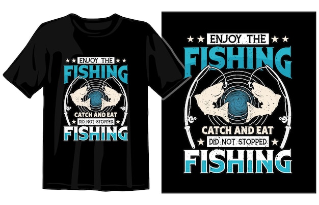 Fishing vintage tshirt design vector vintage fishing t shirt set graphic illustration