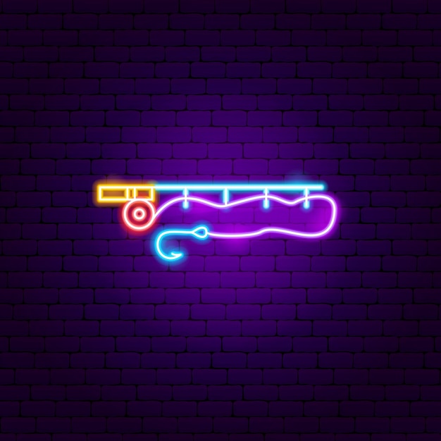 Vector fishrod neon sign