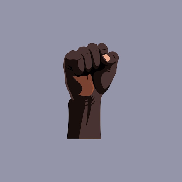 fist of a black man vector illustration